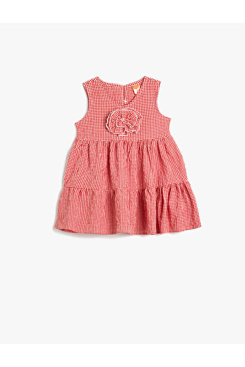 Koton Floral Appliqued Floor Detailed A-Line Sling Dress