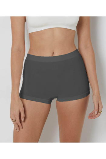 MİSTİRİK Moncorno Model Knitted Boxer Briefs - Firming and Lifting, Dark Gray Color