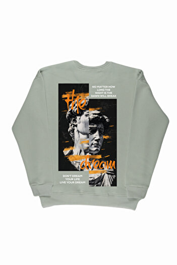 By Caspita Fashion Lenithra The Dream Heykel Спинка з принтом, унісекс, оверсайз, сірий світшот