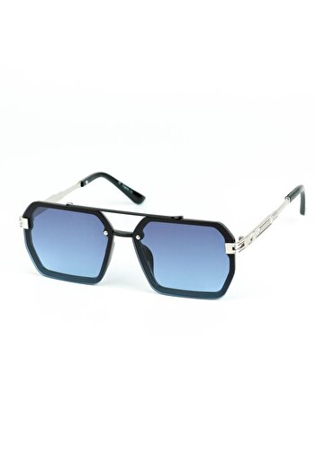 Belletti Unisex Black Uv400 Protected Geometric Model Sunglasses