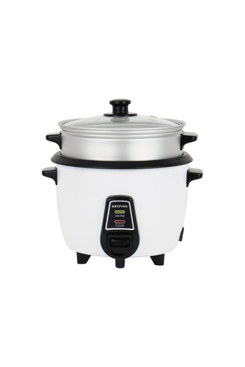 KRYPTON Electric Rice Cooker 3 in 1 Functions|Non-Stick Inner Pot Automatic Shut Off 1 L 400W KNRC6055 White