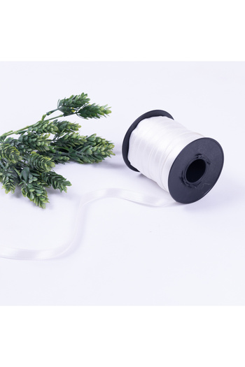 Bimotif 10 mm White Satin Ribbon - 20 Meters