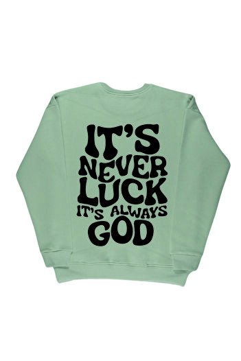 By Caspita Fashion Lenithra Always God Світшот з принтом на спині, унісекс, оверсайз, сірий