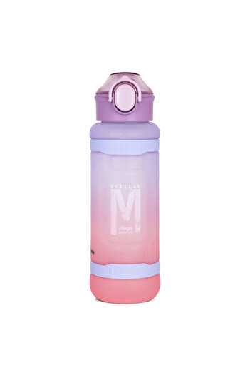 NovaKids Water Bottle 1000ml with Straw- Purple