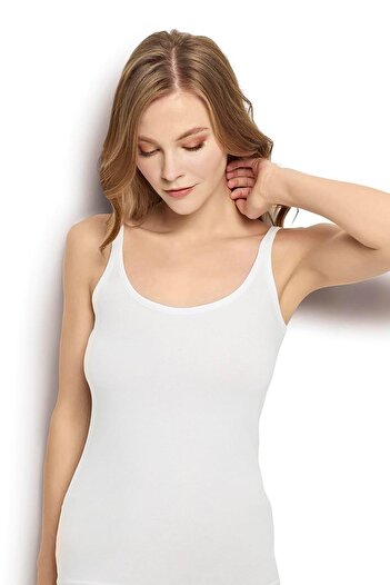 Jiber 528 Women's Cotton Lycra Thick Wide Strap Undershirt