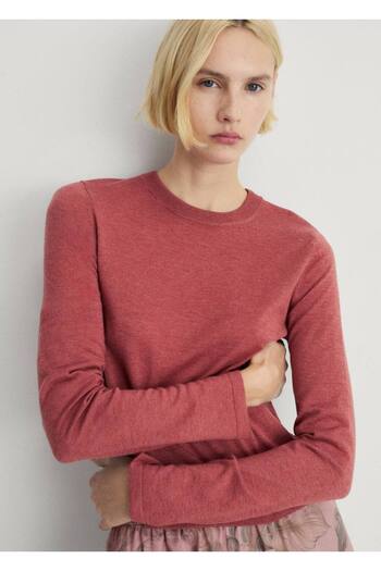 MANGO Woman Strappy Knitwear T-Shirt