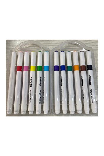 Globox Set of 12 Acrylic Marker Pens