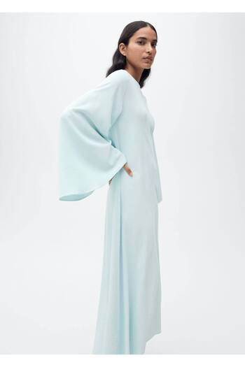 MANGO Woman Rochie lungă cu mânecă clopot