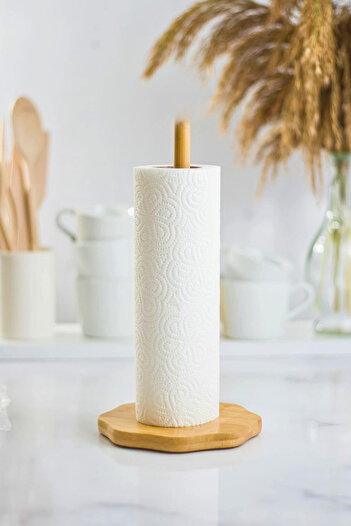 Woodcept Flower Model Bamboo Countertop Paper Towel Holder Stand, Bamboo Paper Towel Holder Stand