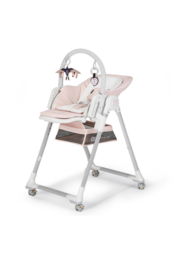 Kinderkraft LASTREE DINING CHAIR, 2 IN 1, CONVERTIBLE, PINK