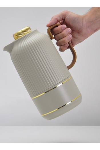 Badraig Thermos for tea and coffee Off White/Gold 1 liter
