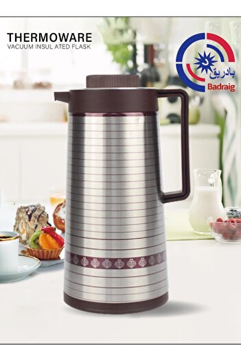 Badraig Thermos For Tea And Coffee Brown/Silver Big & Small Sizes 1.3L