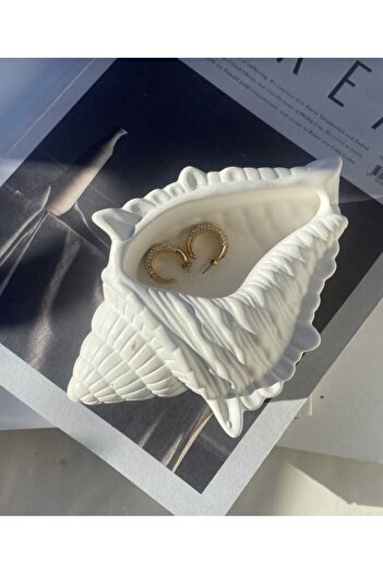 Minima Art Studio Decorative Seashell Shaped Jewelry Plate Candle Bowl Multi-Purpose Bowl