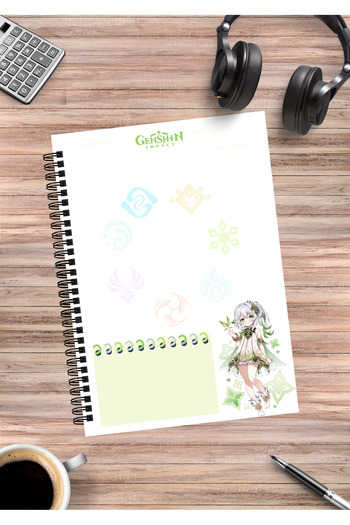 mertfigur Genshin Nahida Anime Spiral Notebook A5 (50 Sheets)