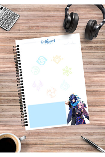 mertfigur Genshin Ororon Citlali Anime Spiral Notebook A5 (50 Sheets)