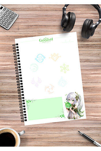 mertfigur Genshin Nahida Anime Spiral Notebook A5 (50 Sheets)
