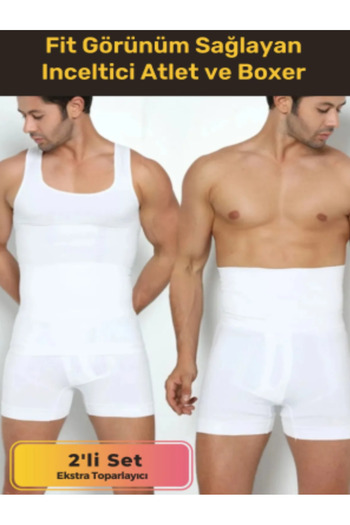 Pastimore Special Production Slimming Comfortable Athlete and Boxer Slimming Men's Corset Set of 2