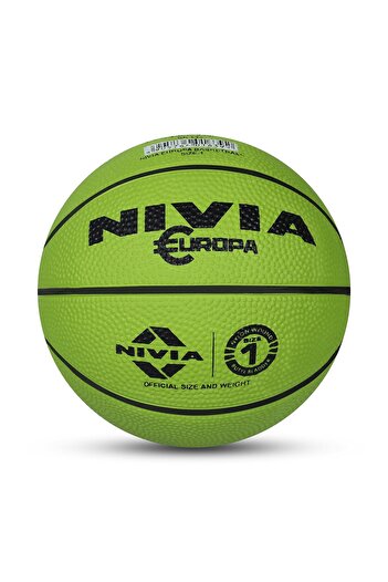 Nivia Europa Basketball | Multicolor | Size 1 | 8 Panels | Latex Bladder | Hard Surface | Machine Stitched