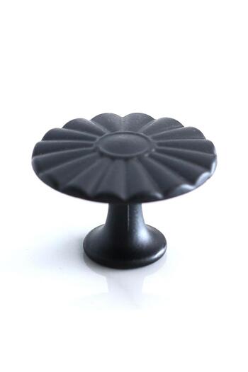 Badem10 10 Pcs Sun Button Matte Black Furniture Kitchen Drawer Cabinet Cupboard Door Metal Handle Handle Handles