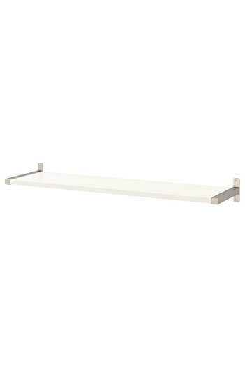 IKEA Wall Shelf, White-Nickel Plated, 120X30 cm