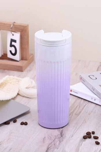 Weather Forecast 304 L Steel 500 Ml. Purple White Gradient Hand Thermos Mug Cin917Mr