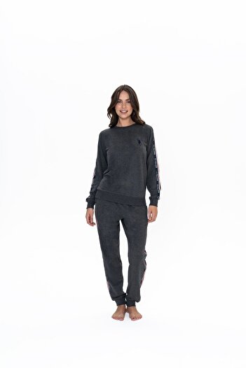 U.S. Polo Assn. Γυναικεία ρούχα Anthracite Melange Home - 20113