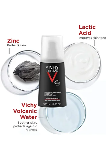 Vichy Homme 24h Ultra Fresh Deodorant 100ml