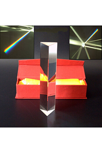 Choice Triangular Prism Students Optical Glass Large Mitsubishi Mirror Teaching Experiment Rainbow Photo...