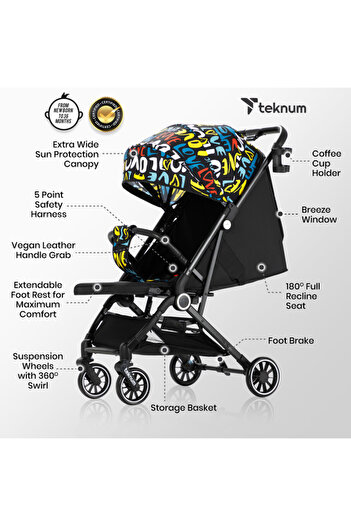 TEKNUM TEKNUM TravelZen Stroller with Coffee Cup Holder-Love