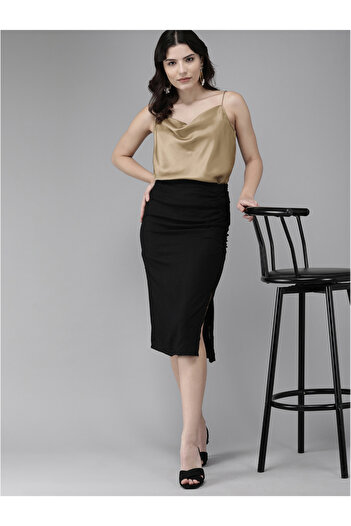 Mish By Styli Satin Cowl Neck Cami