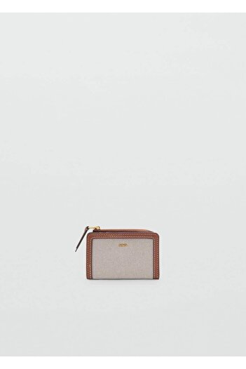 MANGO Woman Raffia Look Flap Wallet