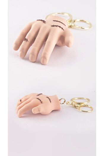 shop Halloween Hand Silicone Keychain - Wednesday Addams Themed Decorative Accessory
