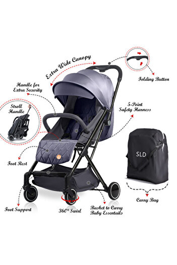 TEKNUM Travel Lite Stroller-SLD by Teknum-Dark Grey