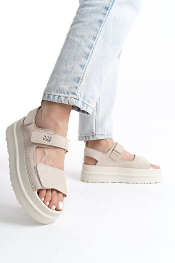 Limeo Double Strap Summer Women's Casual High Wedge Sole Sandals Shoes