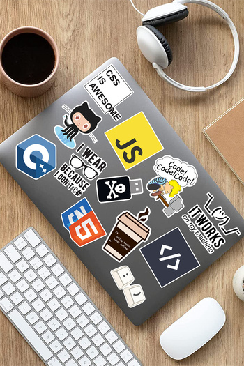 AR Sticker Yazılım & Yazılımcı Temalı Laptop Notebook Tablet Sticker Avantajlı Paket 1 - 5SET