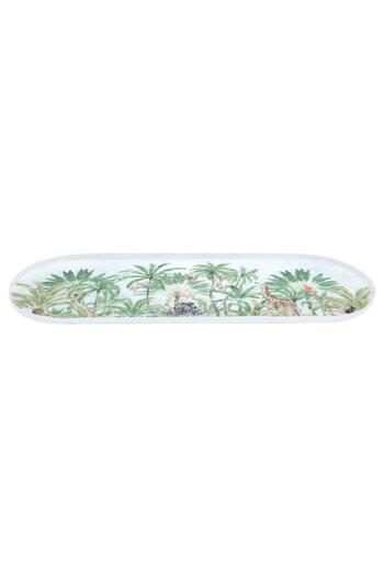 ALSAIF Plastic Serving Plate 1 X 14.5 X 40.5 Cm Oval White