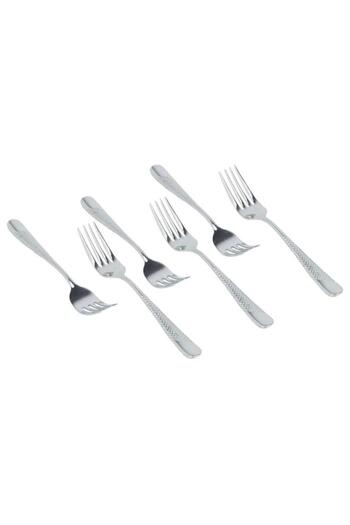 ALSAIF Steel Sweet Forks Set 6 Pieces Silver