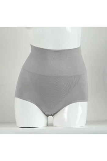 Sunveno High Waist Maternity Belly Support Cotton Panties - Grey