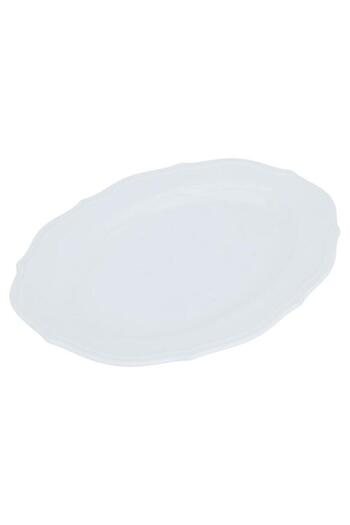 ALSAIF Porcelain Plate 35.56 Cm Oval White