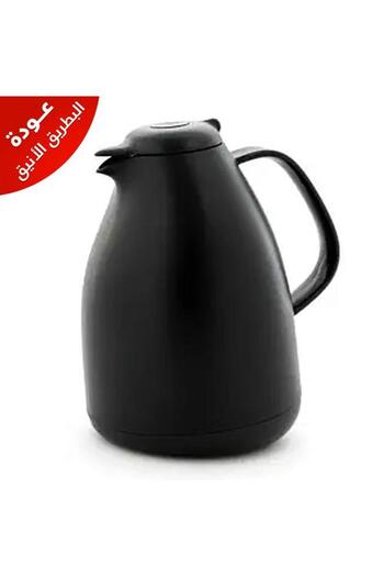 ALSAIF Glass Penguin Thermos 1 Liter Plastic Body Black
