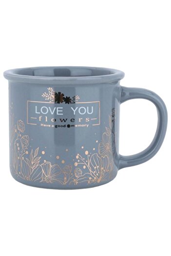 ALSAIF Porcelain Mug 350 Ml Hand Gold Gray Pattern
