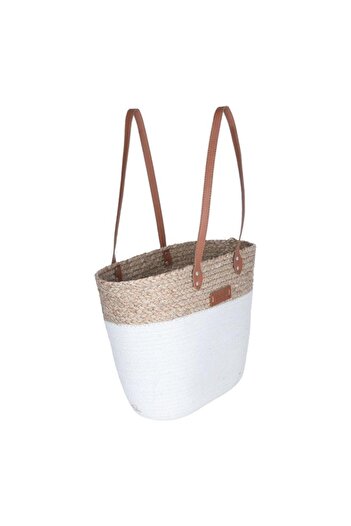 ALSAIF Wicker Thermos Bag 50 X 33 Cm Beige White