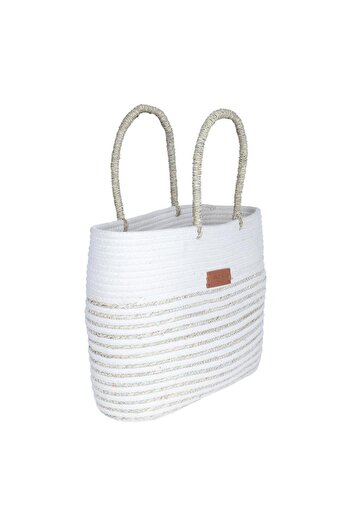 ALSAIF Wicker Thermos Bag 50 X 33 Cm White Beige