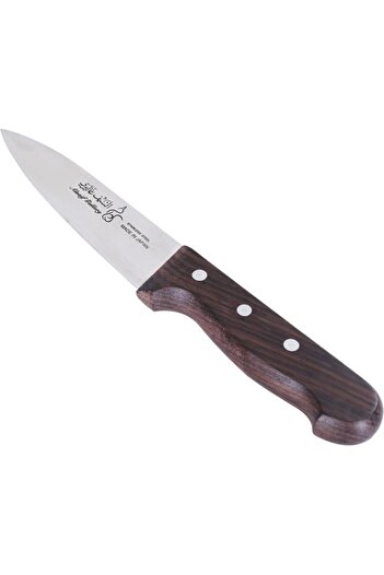 ALSAIF Steel Kitchen Knife Size 5 With Wooden Handle Silver
