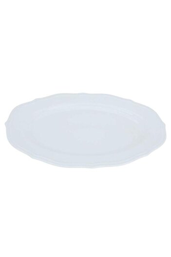 ALSAIF Porcelain Plate 35.56 Cm Oval White
