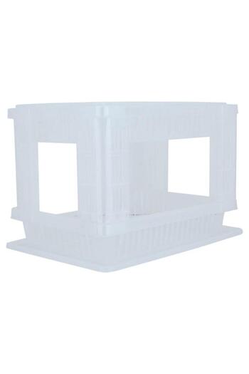 ALSAIF Plastic 2 Tier Dish Stand 42 X 39 Cm White