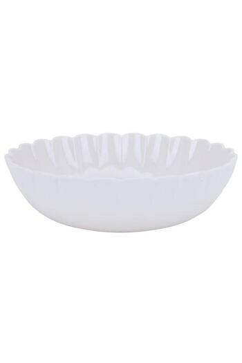 ALSAIF Plastic Salad Plate 19 X 19 X 6 Cm Round White