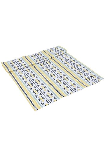 ALSAIF Fabric Towel Holder Set 3 Pieces Yellow And White