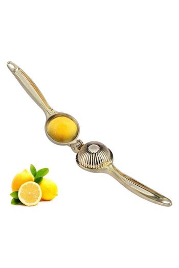 ALSAIF Steel Manual Citrus Juicer 20 X 6 Cm Gold