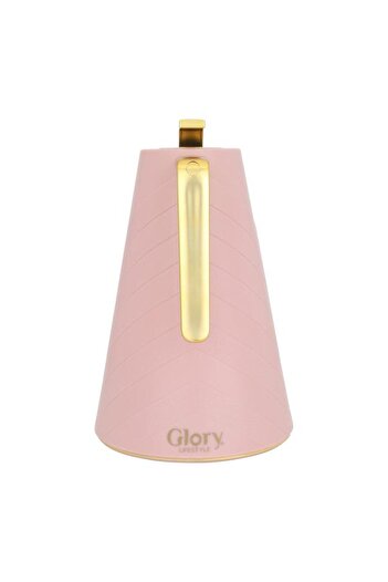 ALSAIF Glass Thermos 1 Liter Plastic Exterior Dark Pink